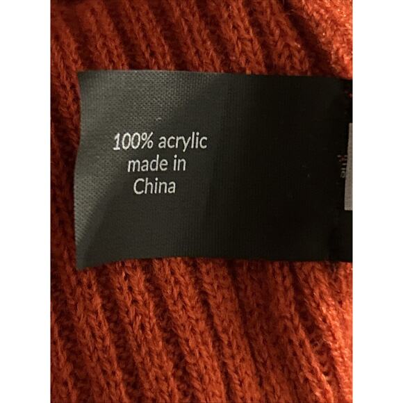 Lane Bryant Woman’s Pullover Sweater Sz 26/28 Red Orange Cable Knit Cotton - Picture 7 of 7